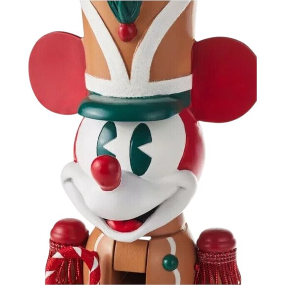 Hallmark 13.5” GINGERBREAD BOY MICKEY MOUSE NUTCRACKER Wood Disney Candy Cane - Picture 4 of 7